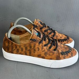 Reba by Justin Susie 2.0 casual slip-on sneakers tan feather suede women’s 9.5